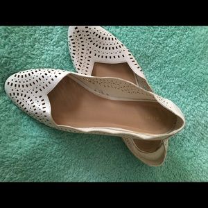 White Cut Out Flats